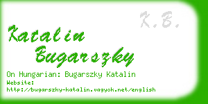 katalin bugarszky business card